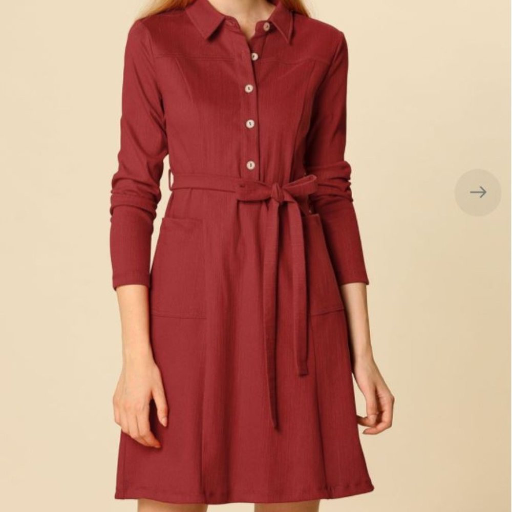 Short Shirt Dress with Belt
